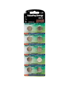 Dantona VAL-AG12-10 ValuePaq Energy AG12 Alkaline Button Cell Batteries, 10 Pack