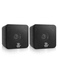Pyle Home PCB4BK 4" 200-Watt Mini-Cube Bookshelf Speakers (Black)